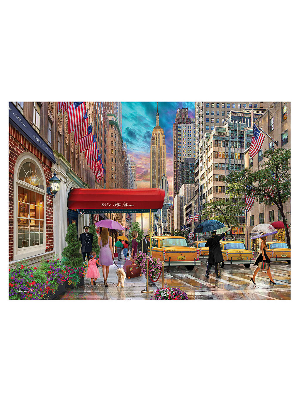 KS GAMES Renksiz Puzzle 1500 Parça Fifty Avenue Nyc 22014 - 1