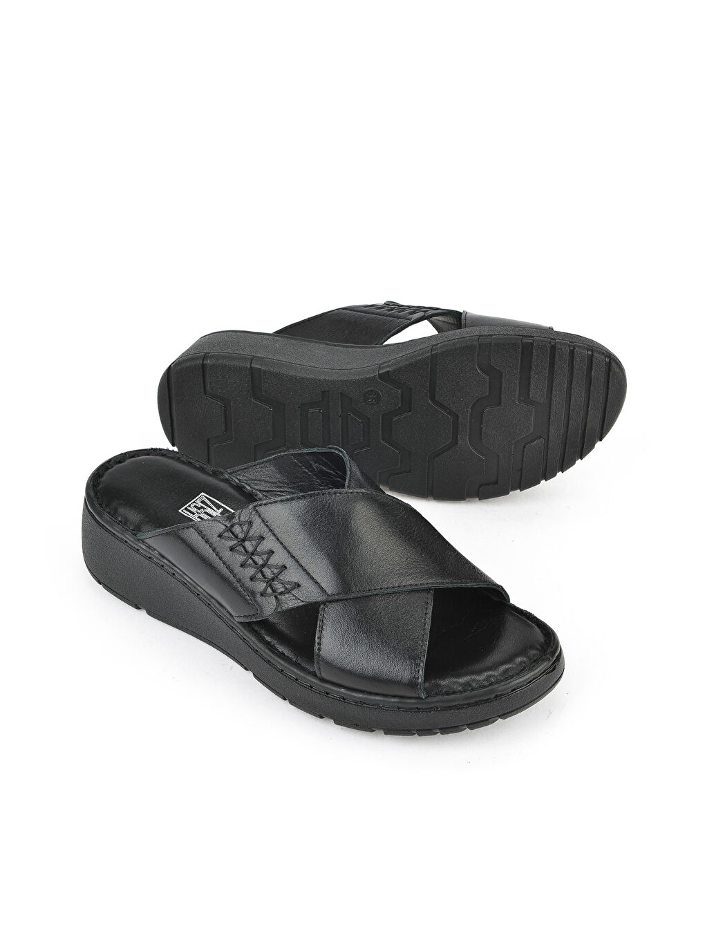 Kadın Hakiki Deri Terlik 1511048Z15 Siyah-3