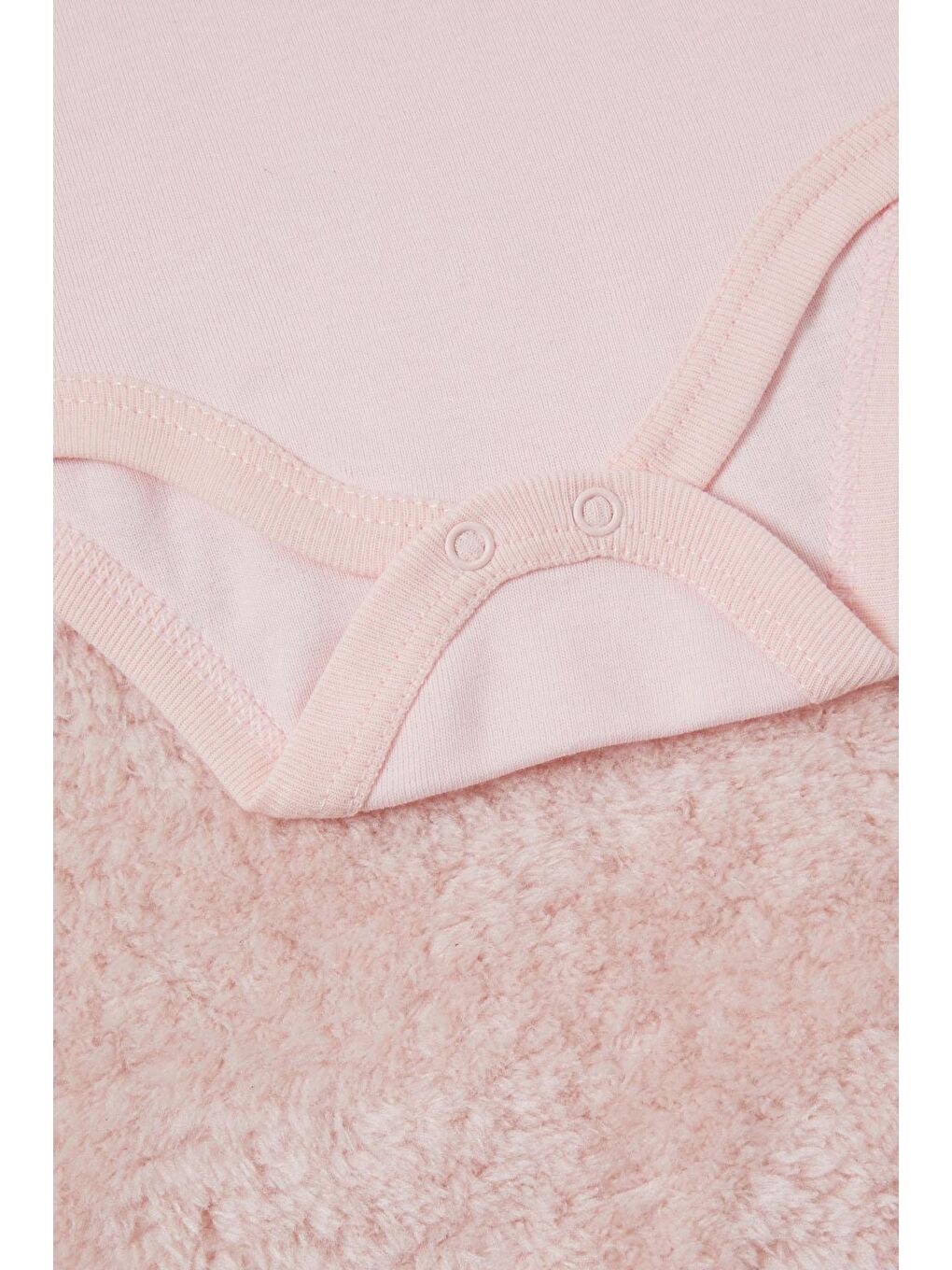 Pembe Kız Bebek Dantel Yakalı Uzun Kol Çıtçıtlı Badi 16839-2