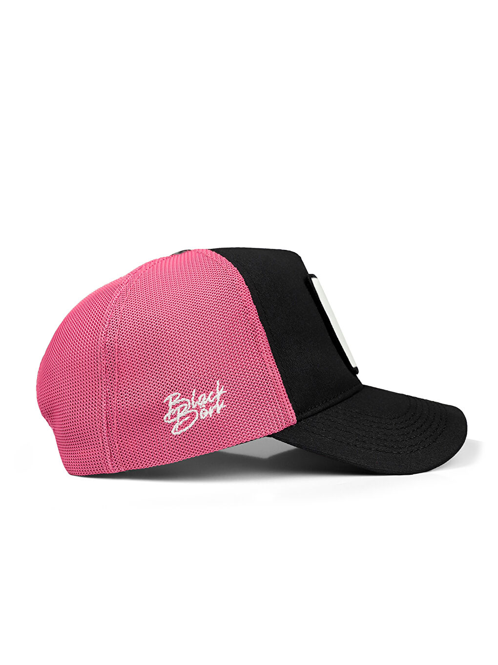 BlackBörk Bej V1 Trucker Partner in Crime - 1 Kod Logolu Unisex Siyah-Pembe Şapka (Cap) - 1