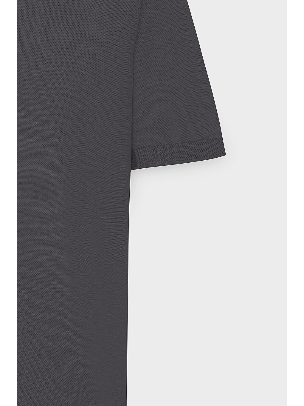 Erkek Antrasit Slim Fit Dar Kesim Polo Yaka %100 Pamuk Kısa Kollu Tişört-7