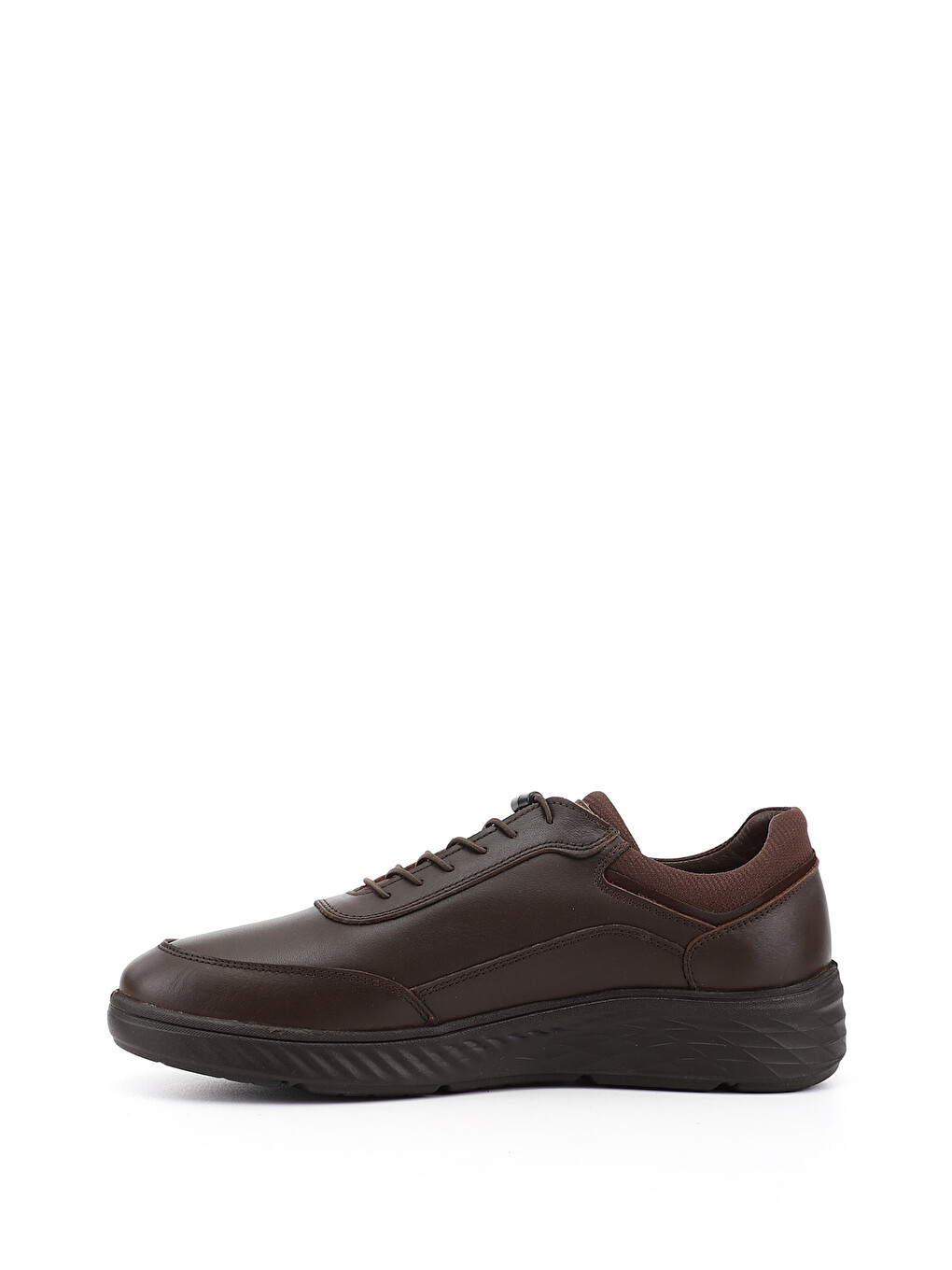 Erkek Kahverengi Bağcıklı Hakiki Deri Sneaker-3