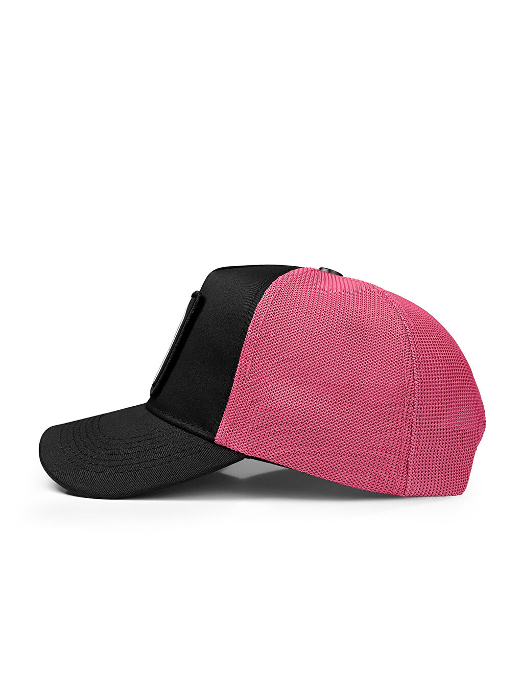 BlackBörk V1 Trucker Ayı - 3 Kod Logolu Unisex Siyah-Pembe Şapka (Cap) - 3