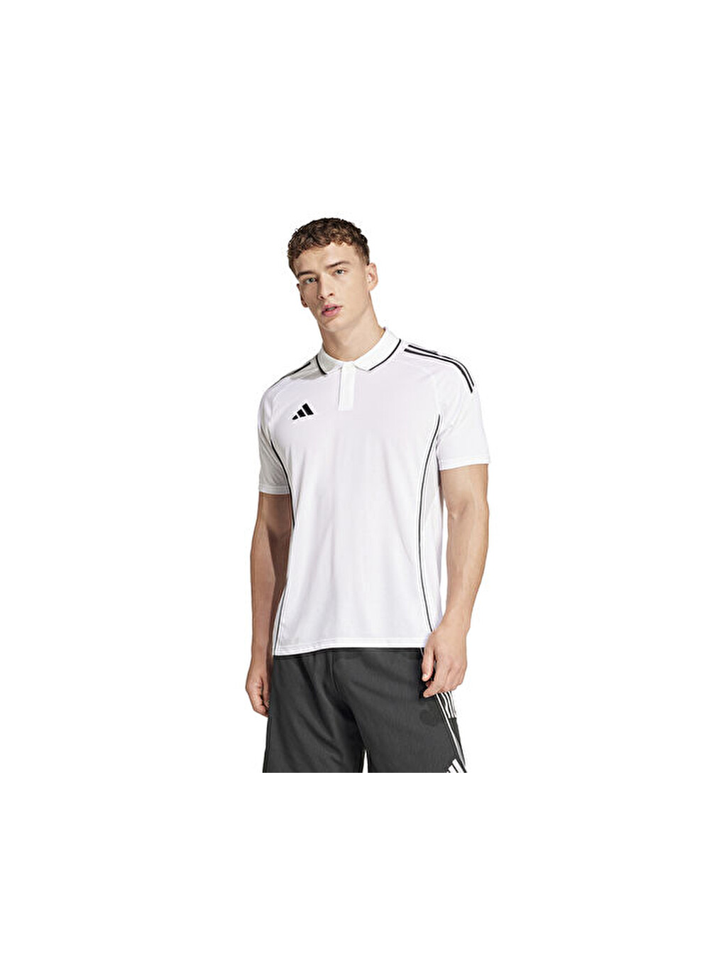 Tiro25c Erkek Futbol Polo Yaka Tişört Jy1807 Beyaz