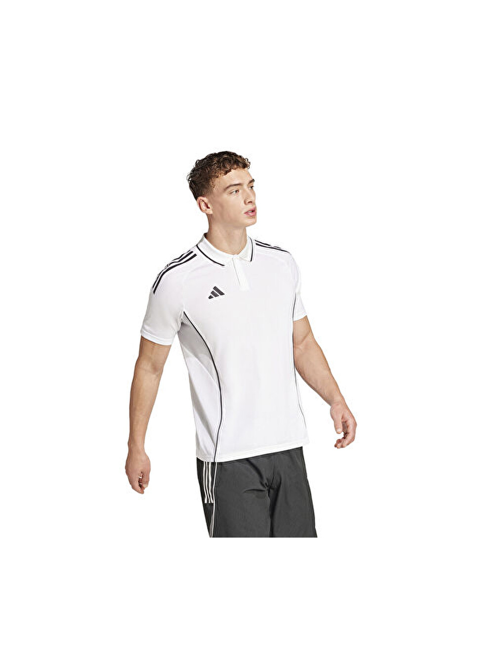 Tiro25c Erkek Futbol Polo Yaka Tişört Jy1807 Beyaz-2