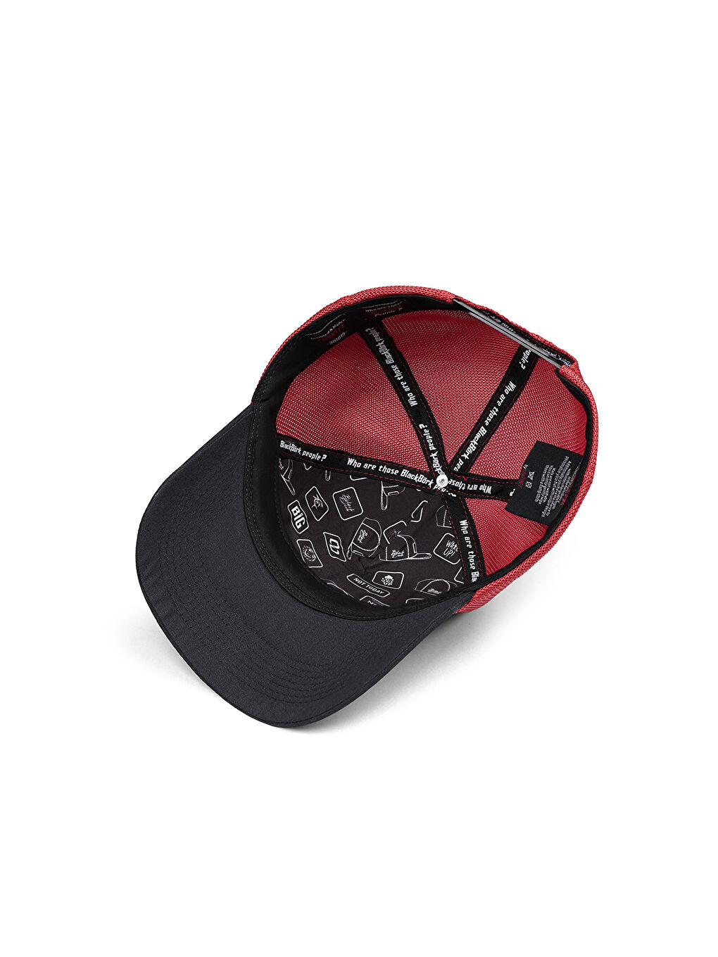 BlackBörk Beyaz V1 Trucker   1sb Kod Logolu Unisex Siyah kırmızı Şapka  CAP - 2