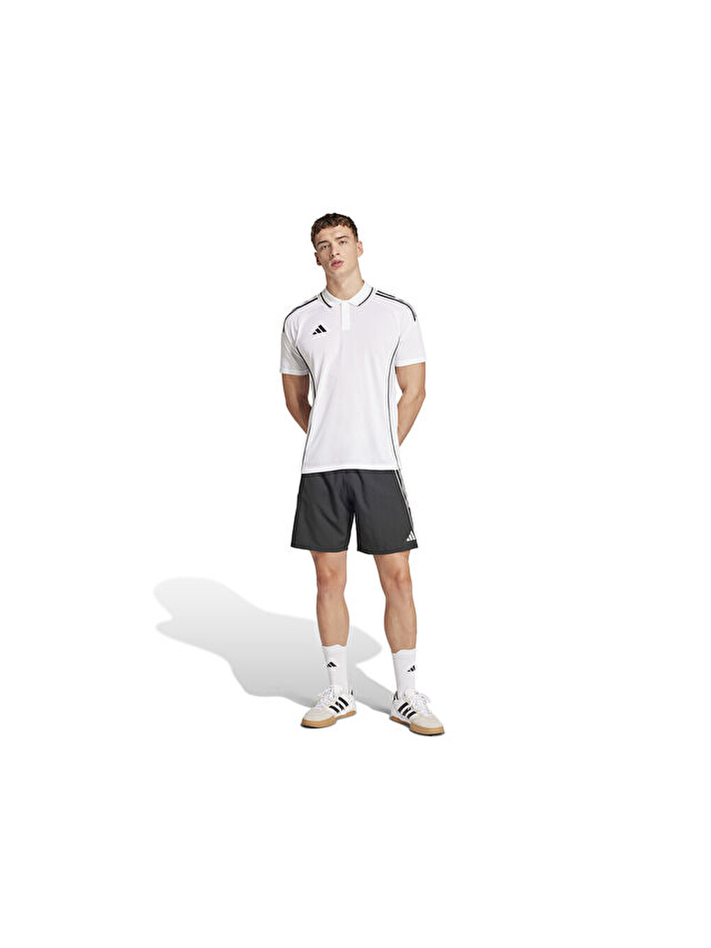 Tiro25c Erkek Futbol Polo Yaka Tişört Jy1807 Beyaz-3