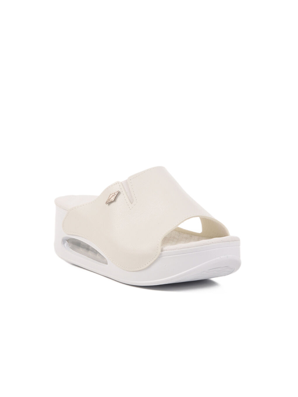 Beyaz Anatomik Yüksek Taban Kadın Terlik 100-962 Z-2