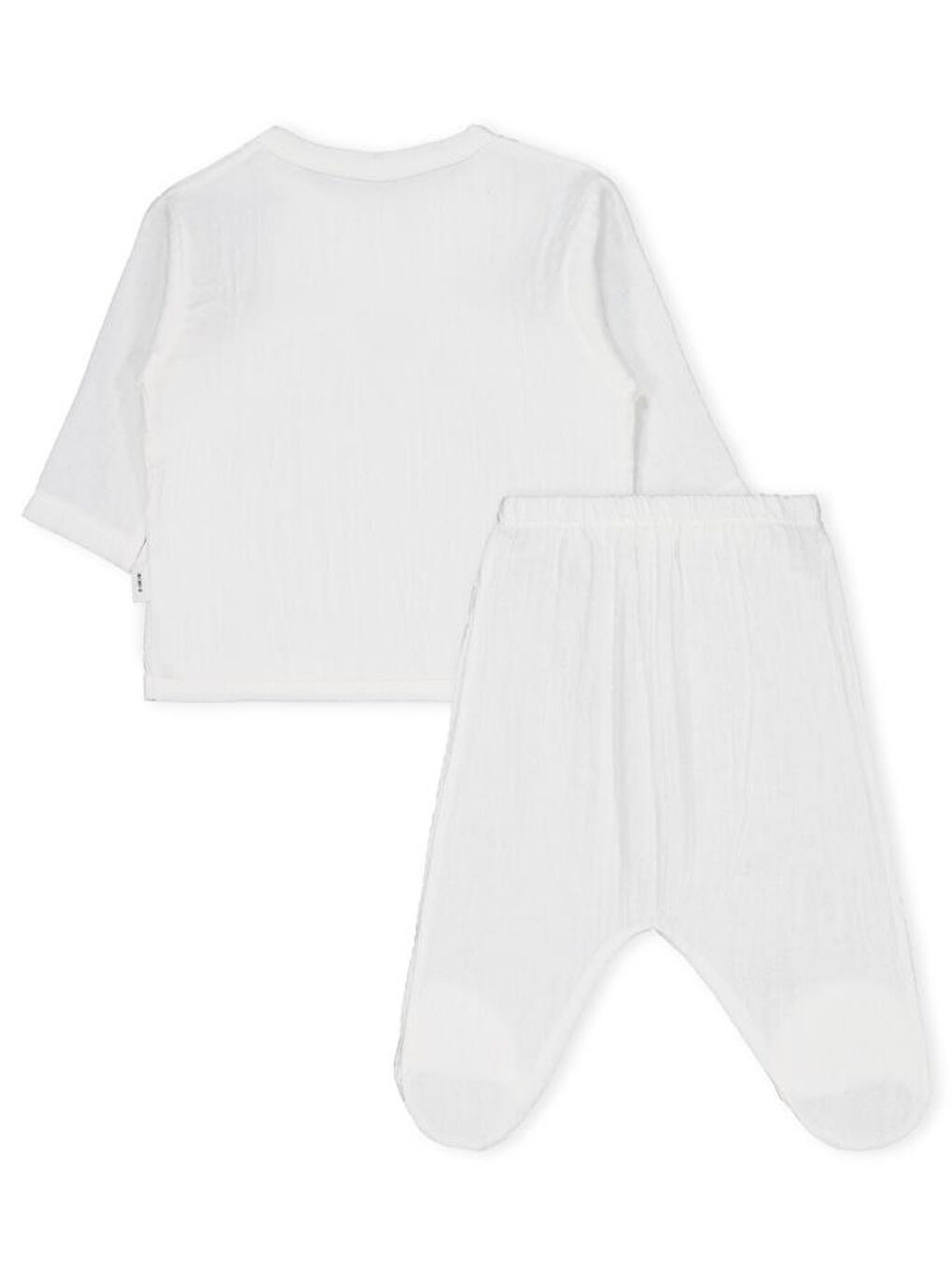 Baby Ayıcık Baskılı Zıbın Takımları - Ekru 0-1 Ay-2