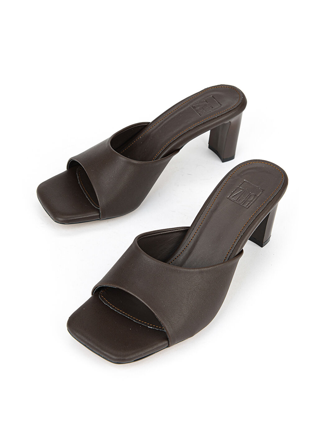 Kahverengi Kadın Topuklu Terlik 161996Z326 Kahve-4