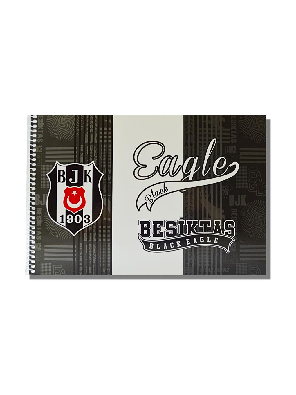 Timon Siyah-Beyaz Beşiktaş 17x24 15 Yaprak Karton Kapak Spiralli Resim Defteri (463638)