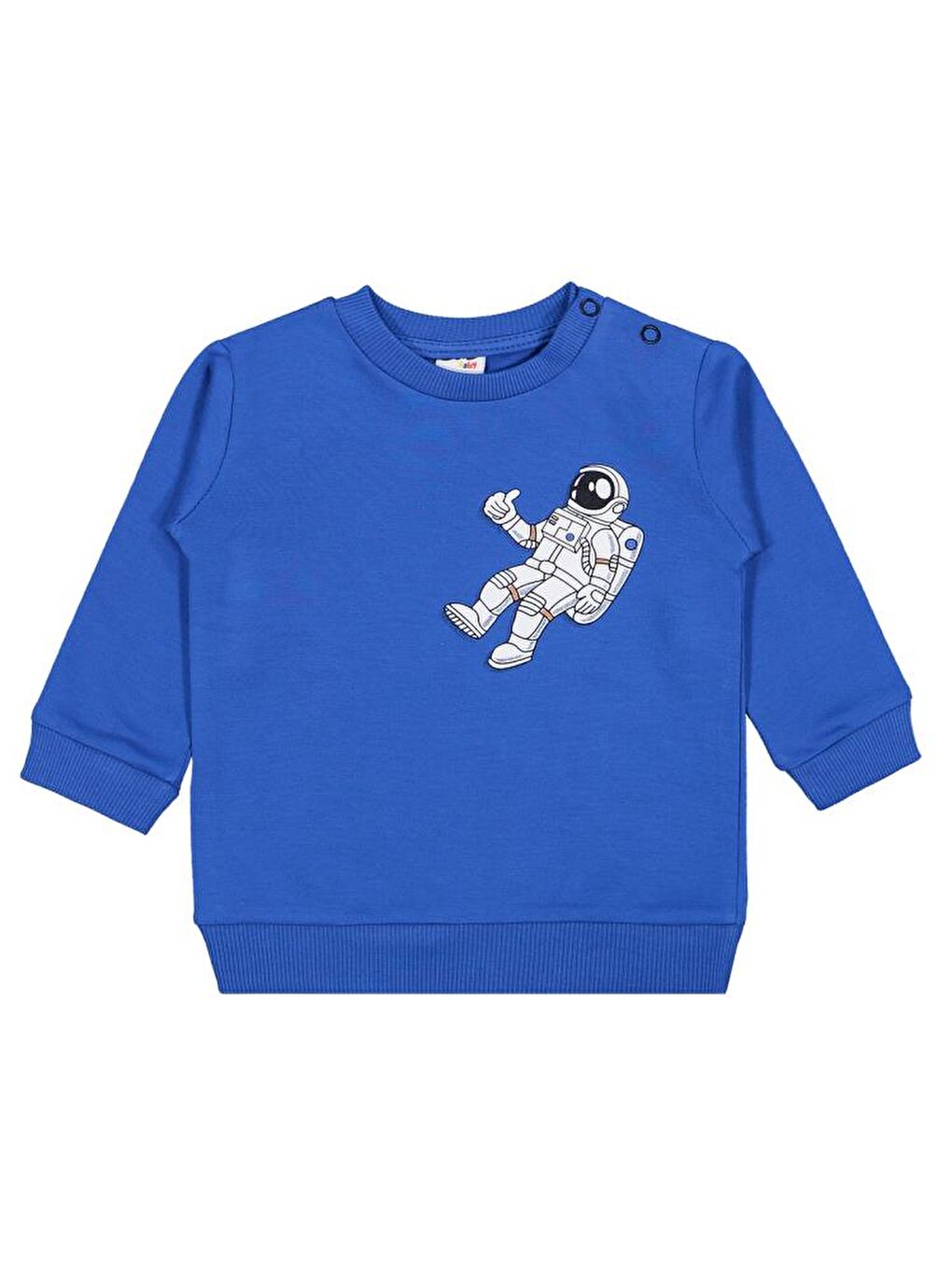 Beyaz Baby Astronot Baskılı 3'lü Set 6-18 Ay Sweatshirt