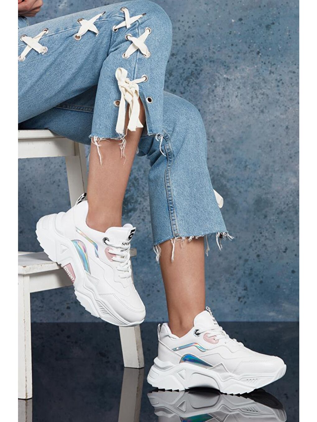 Beyaz DS.PMD239K2110 Sneaker 2025 Kadın-4