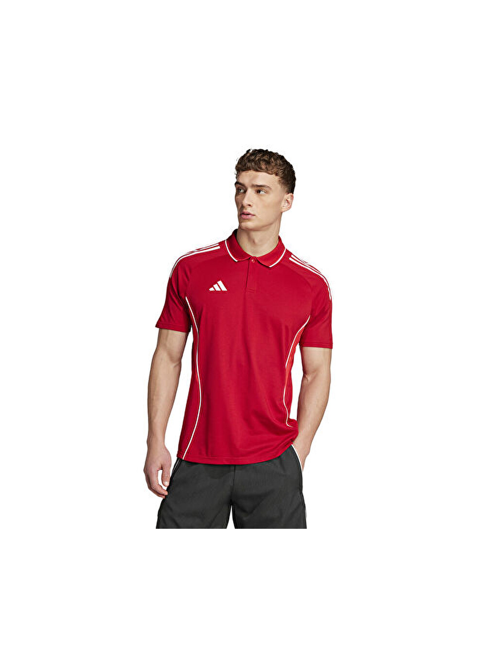 Tiro25c Erkek Futbol Polo Yaka Tişört Jy1805 Kırmızı