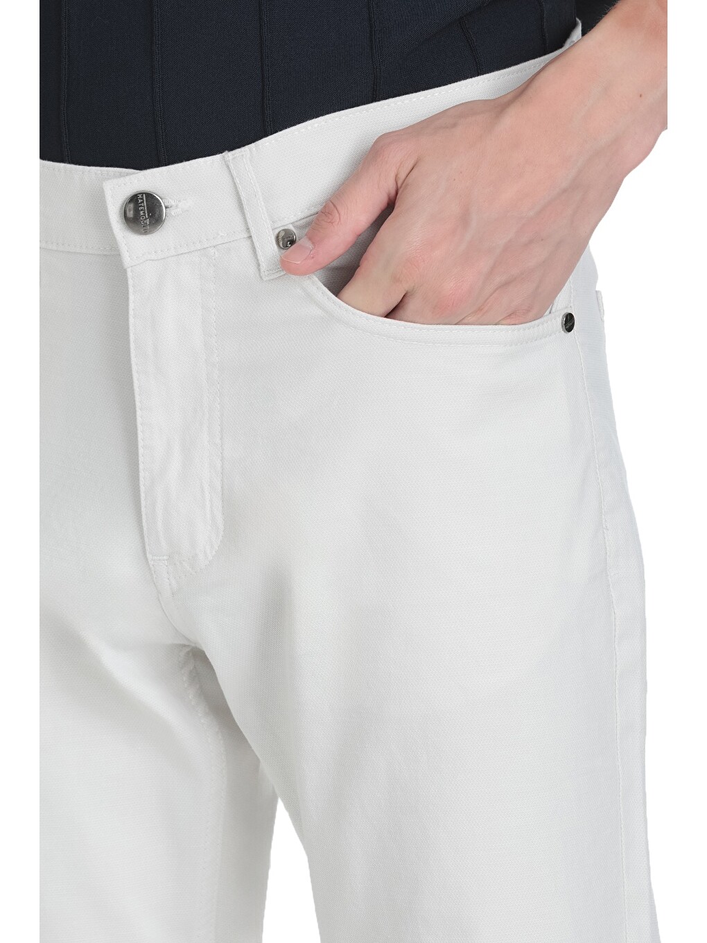 Bej Taş Regular Fit Pamuklu 5 Cep Kanvas Pantolon-3