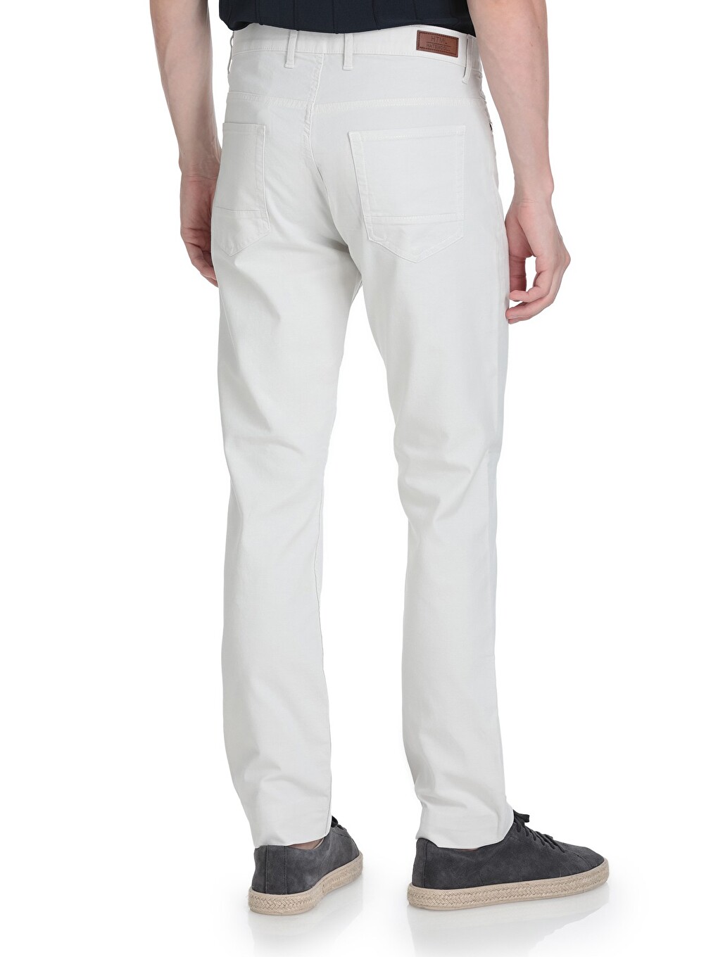 Bej Taş Regular Fit Pamuklu 5 Cep Kanvas Pantolon-4