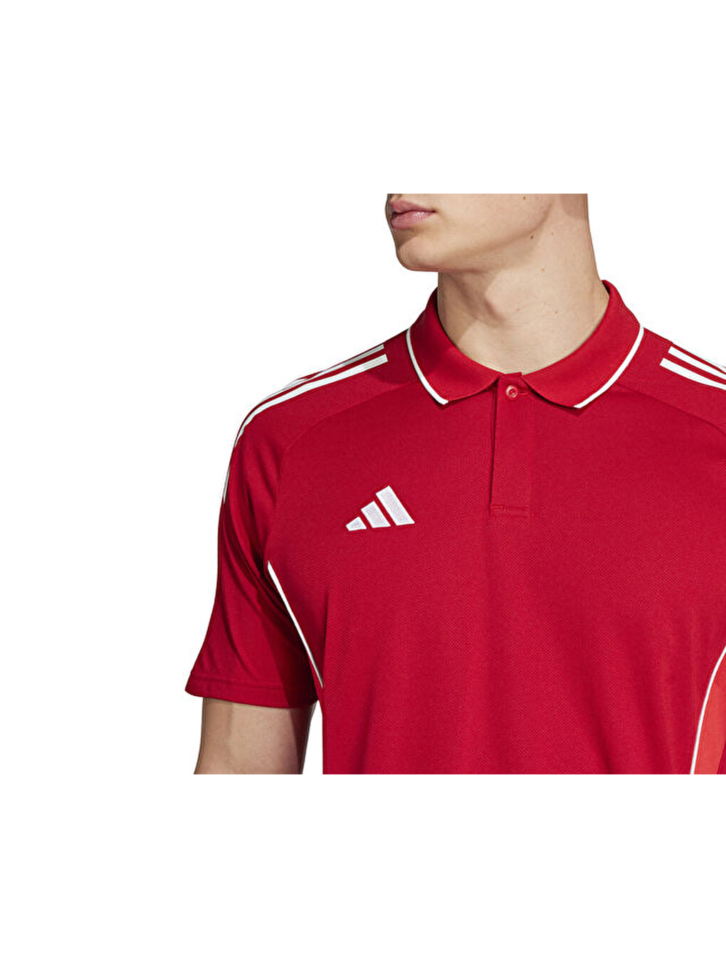 Tiro25c Erkek Futbol Polo Yaka Tişört Jy1805 Kırmızı-3