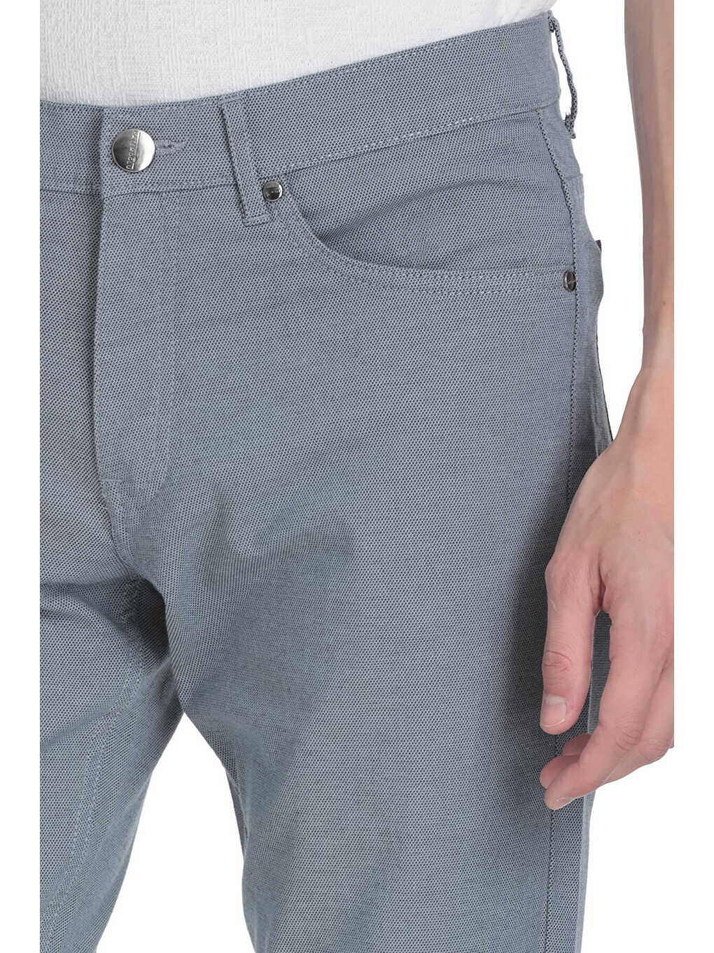 Lacivert Regular Fit Pamuklu 5 Cep Kanvas Pantolon-2