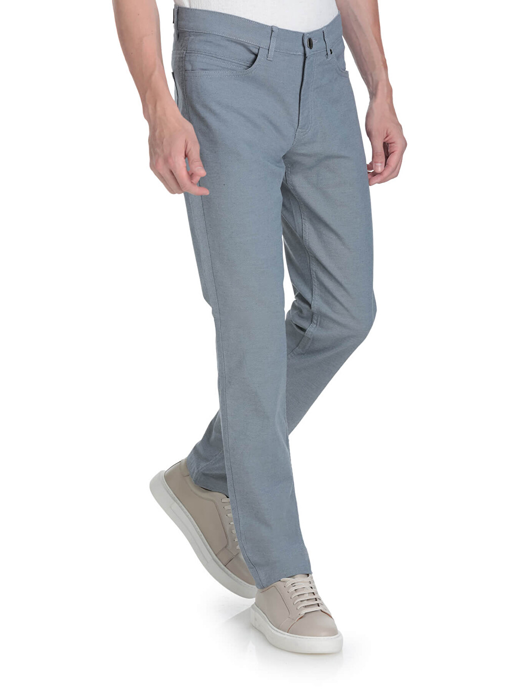Lacivert Regular Fit Pamuklu 5 Cep Kanvas Pantolon-4