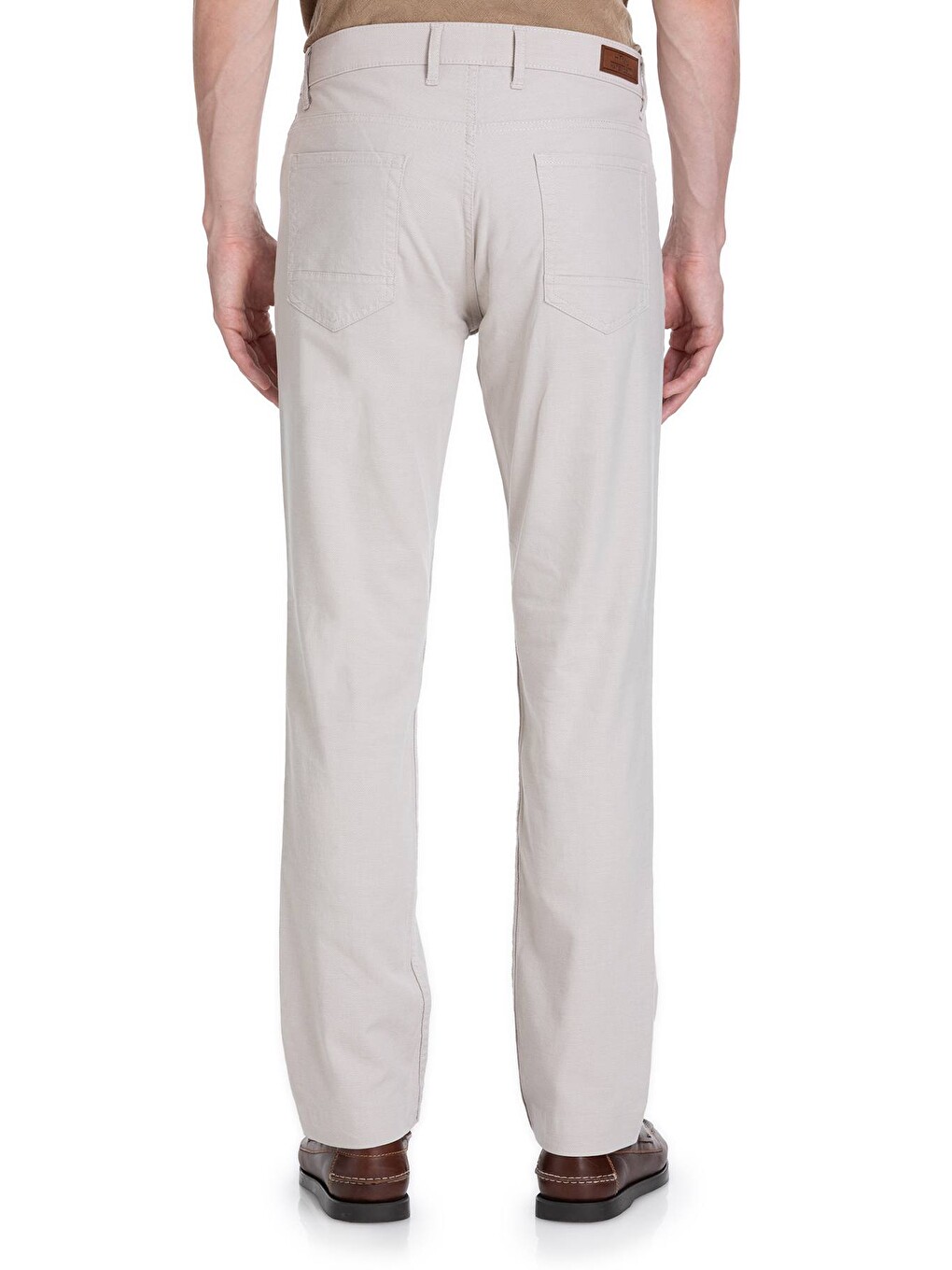 Bej Regular Fit Pamuklu 5 Cep Kanvas Pantolon-4