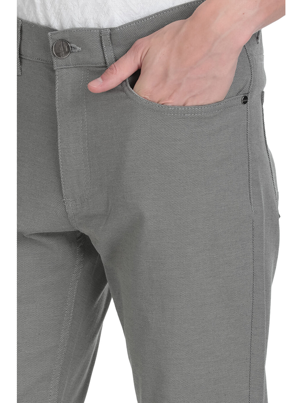 Haki Regular Fit Pamuklu 5 Cep Kanvas Pantolon-3