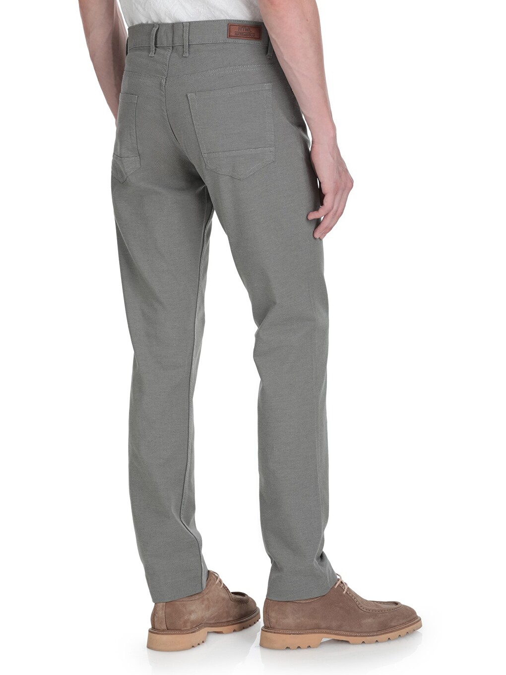 Haki Regular Fit Pamuklu 5 Cep Kanvas Pantolon-4