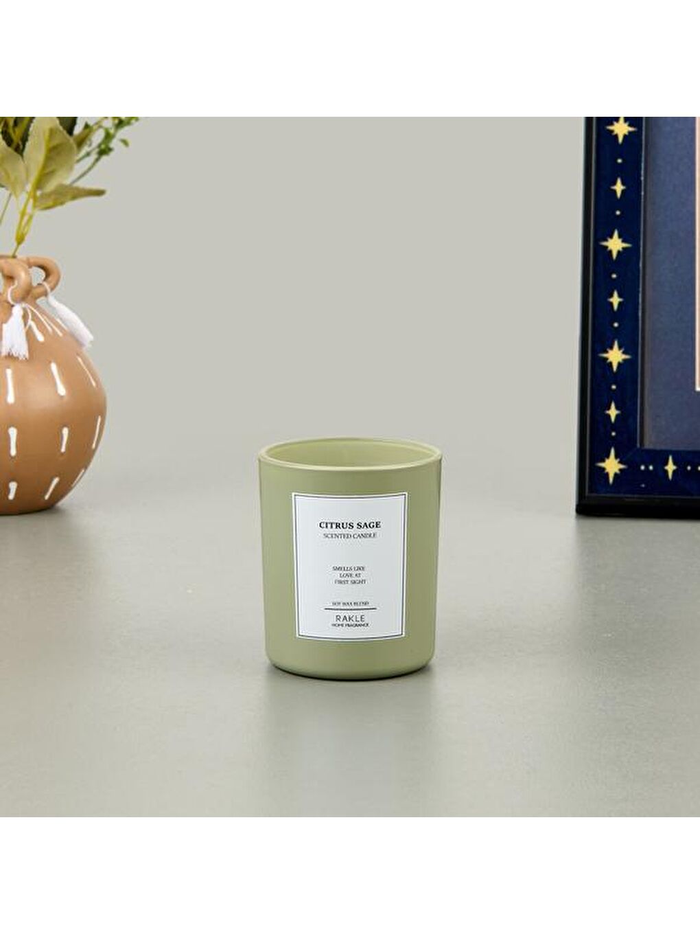 RAKLE Le Jardin Citrus Sage Kokulu Mum - Yeşil - 120 gr