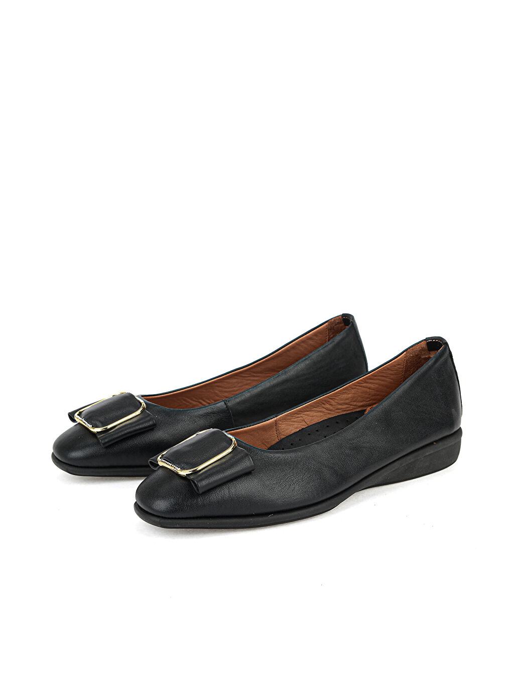 Kadın Hakiki Deri Konfor Babet 1611050Z2221 Siyah-4