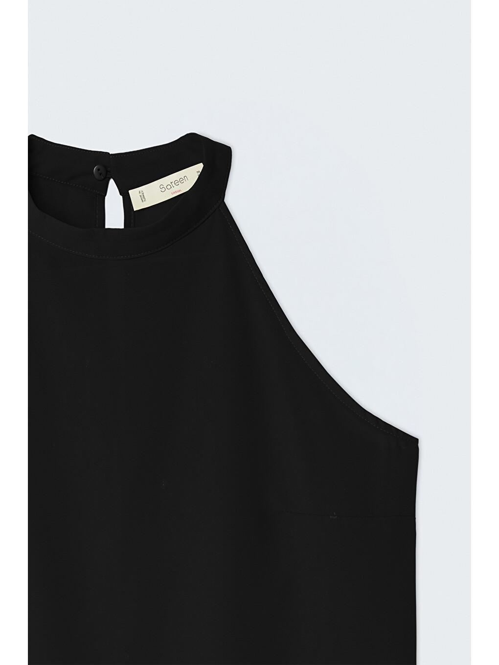 Halter Yaka Bluz - Siyah-4