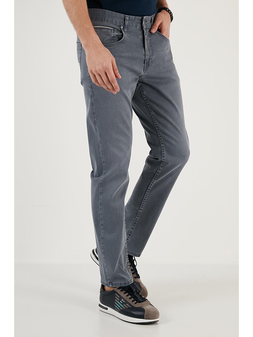 Mavi Pamuklu Yüksek Bel Comfort Fit Boru Paça Jeans 4411J79TEXAS-3