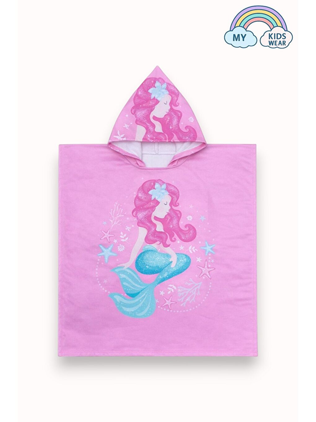 Ekru Kız Çocuk Deniz Kombini 3’lü Set – Mayo, Havlu ve Bone 12578-1