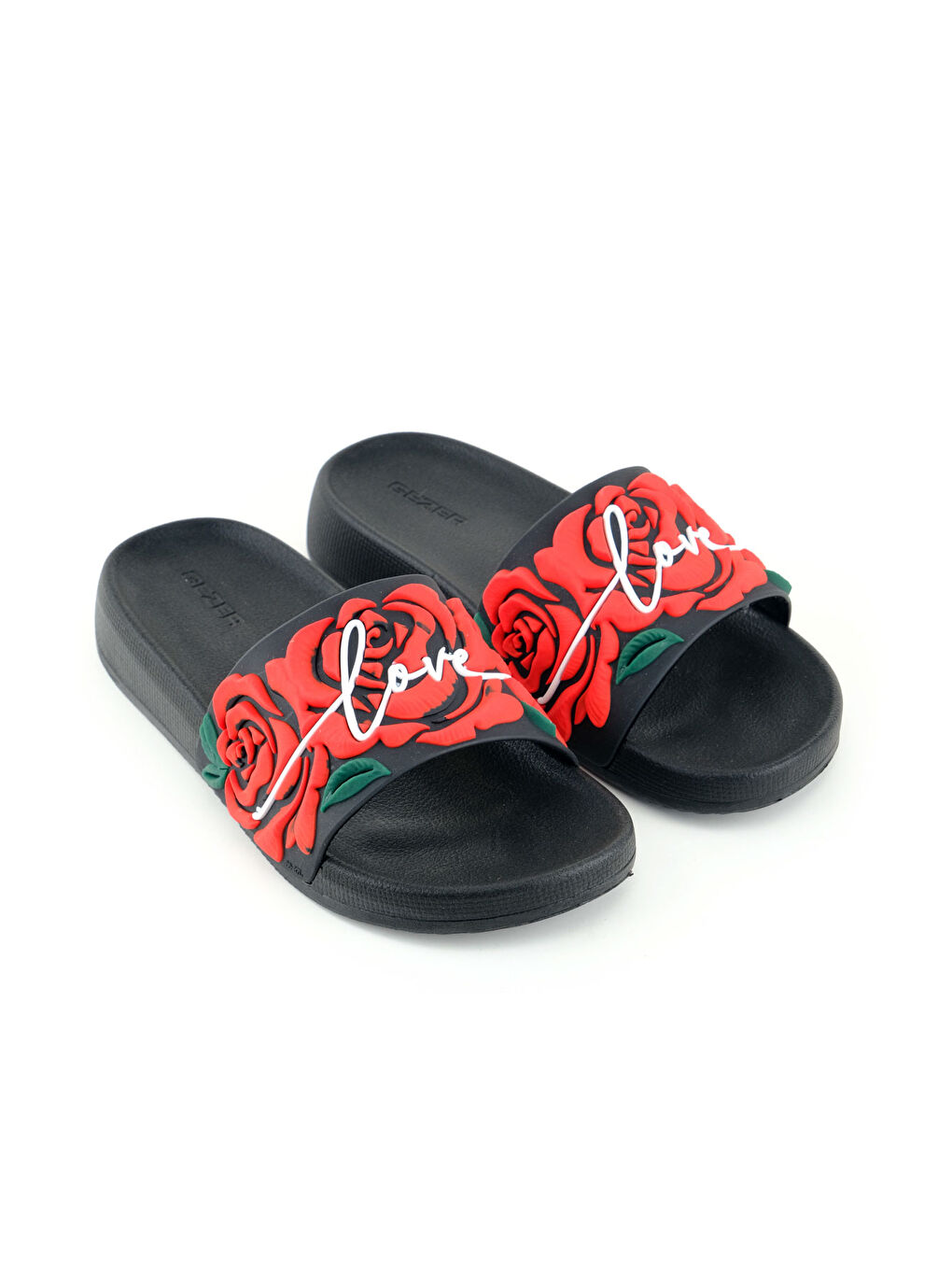 Kırmızı Kadın Yazlık Rahat Taban Ev Bahçe Günlük Terlik-2