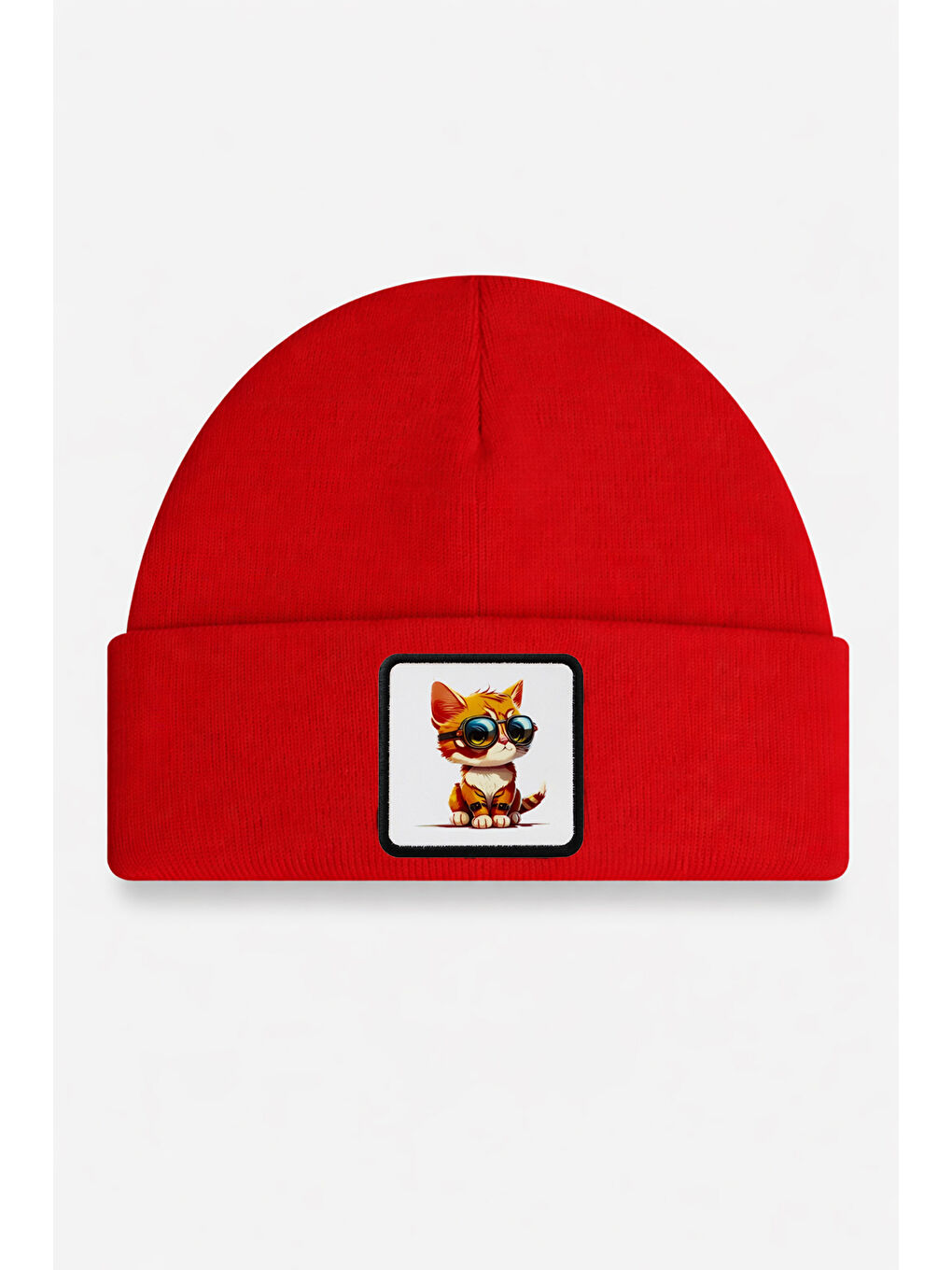 Kedi Logolu Kırmızı Çocuk Bere