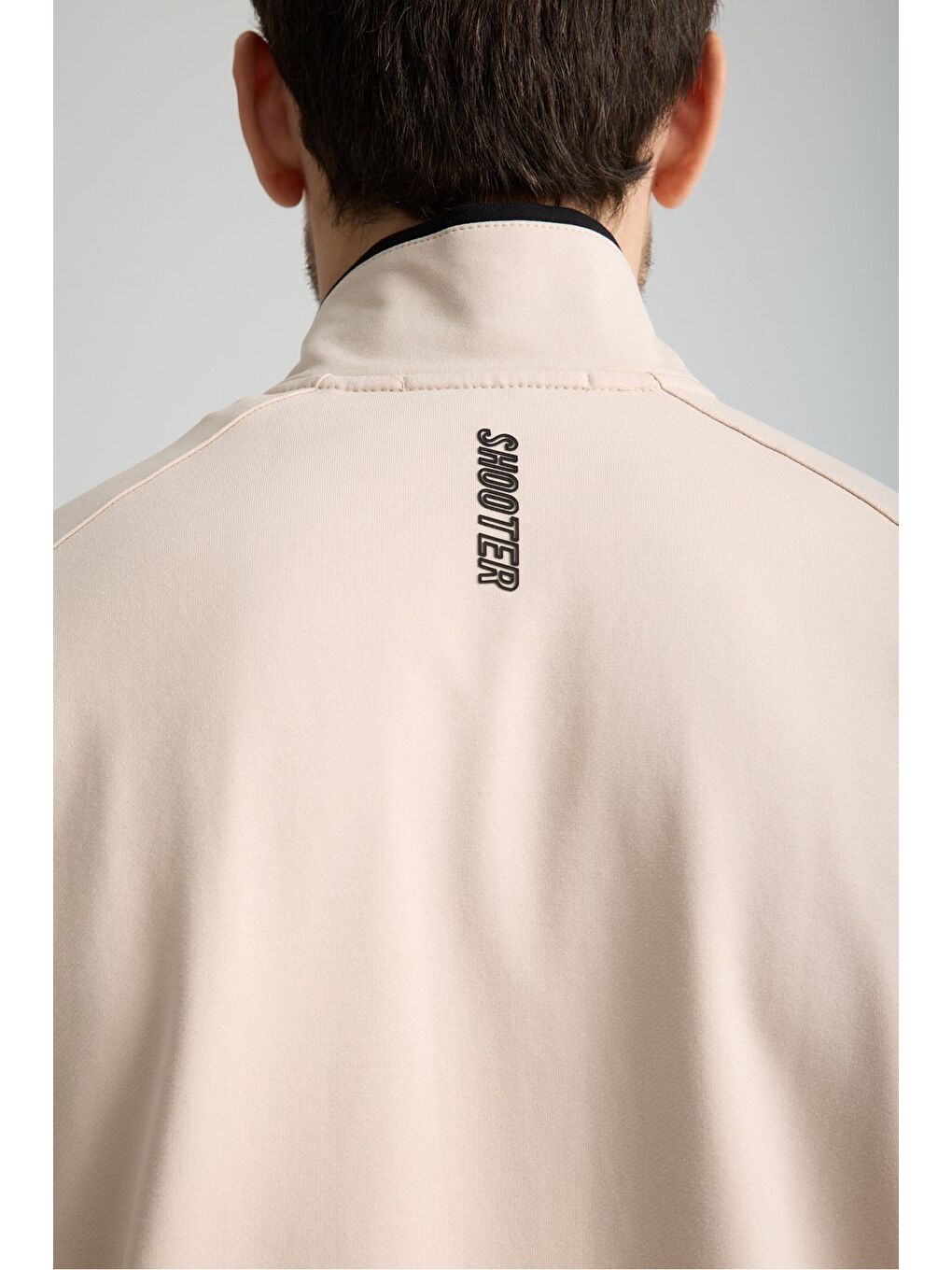 Bej  Erkek Luxe Eşofman Takımı Rahat Kalıp Manşetli Minimal Logo-2