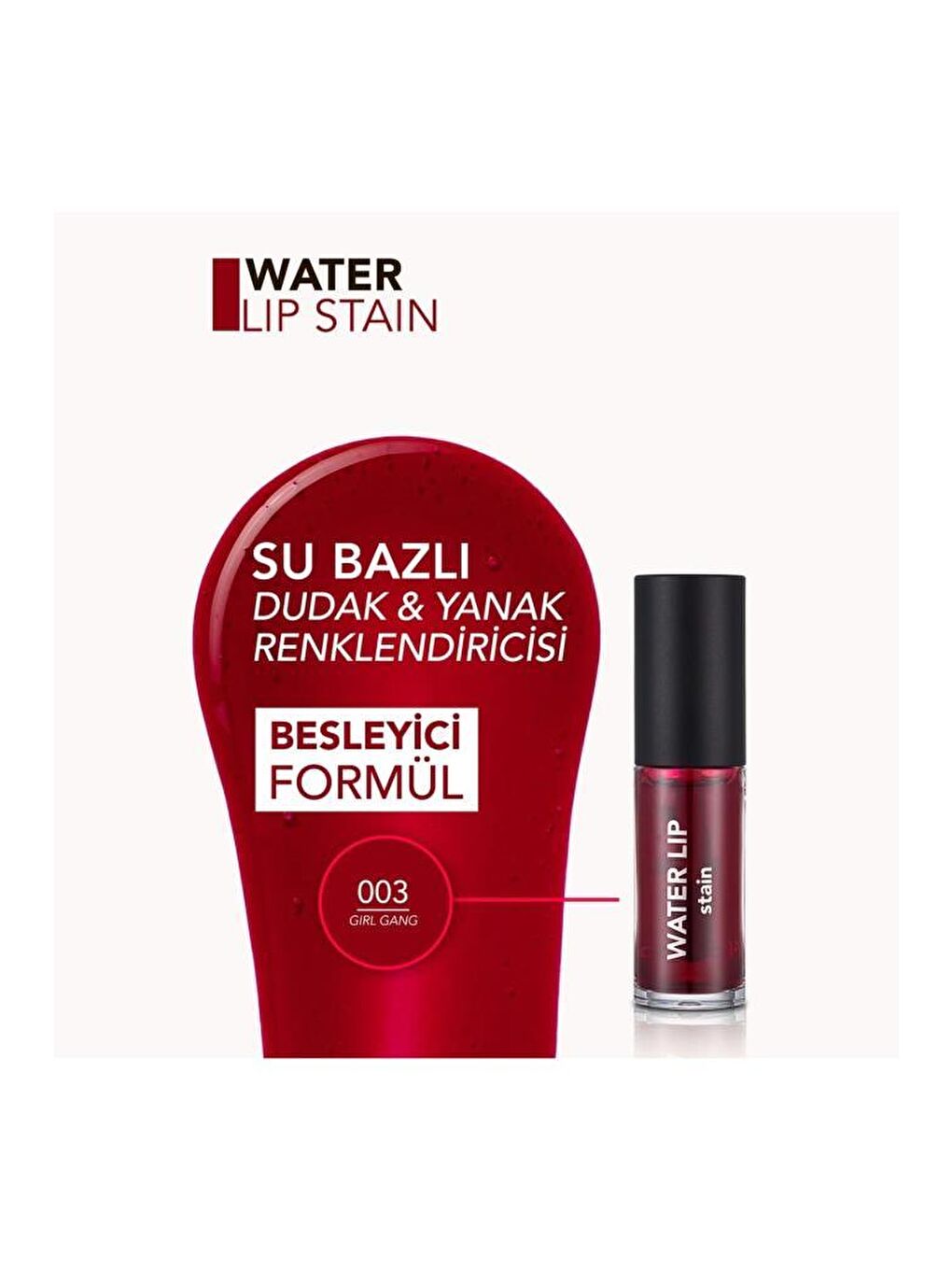 Flormar Açık Bej Kalıcı Mat Dudak Tint'i (Mor) - Water Lip Stain - 003 Girl Gang - 8682536042185 - 5