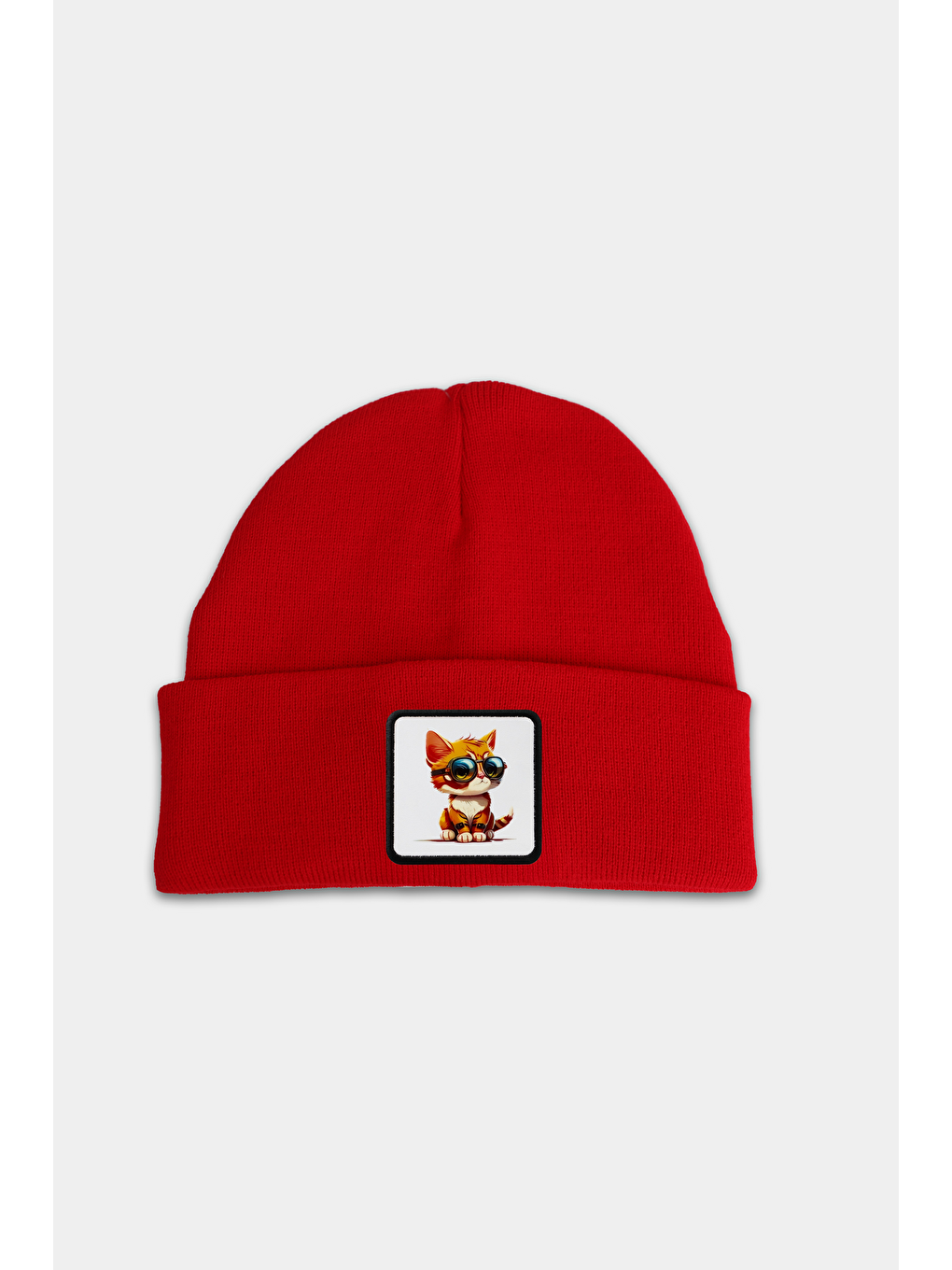Kedi Logolu Kırmızı Çocuk Bere-1