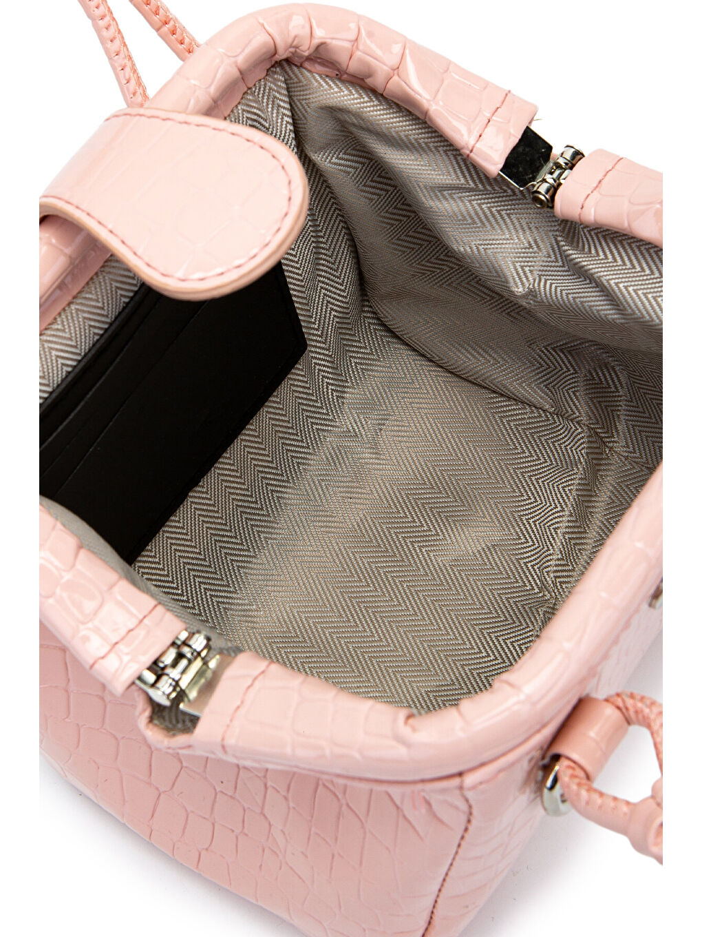 Pembe Mini Cluth Tokyo Kadın El Ve Çapraz Çanta Pudra-5