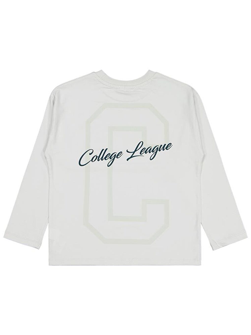 Gri Boys College Baskılı 10-13 Yaş Sweatshirt-1
