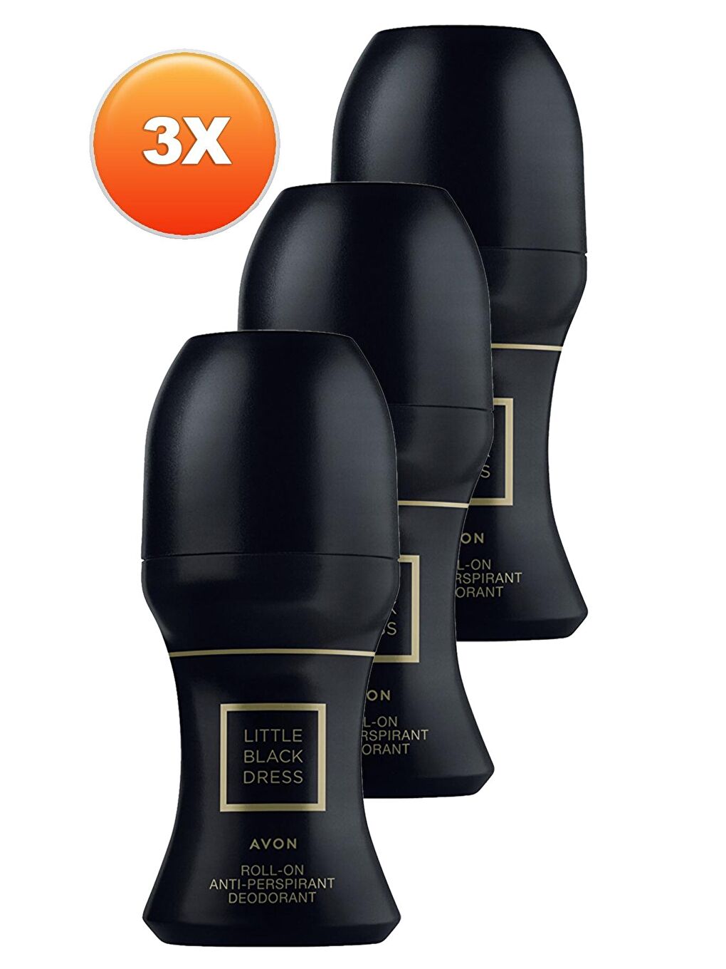 AVON Renksiz Little Black Dress Kadın Rollon 50 Ml. Üçlü Set - 1