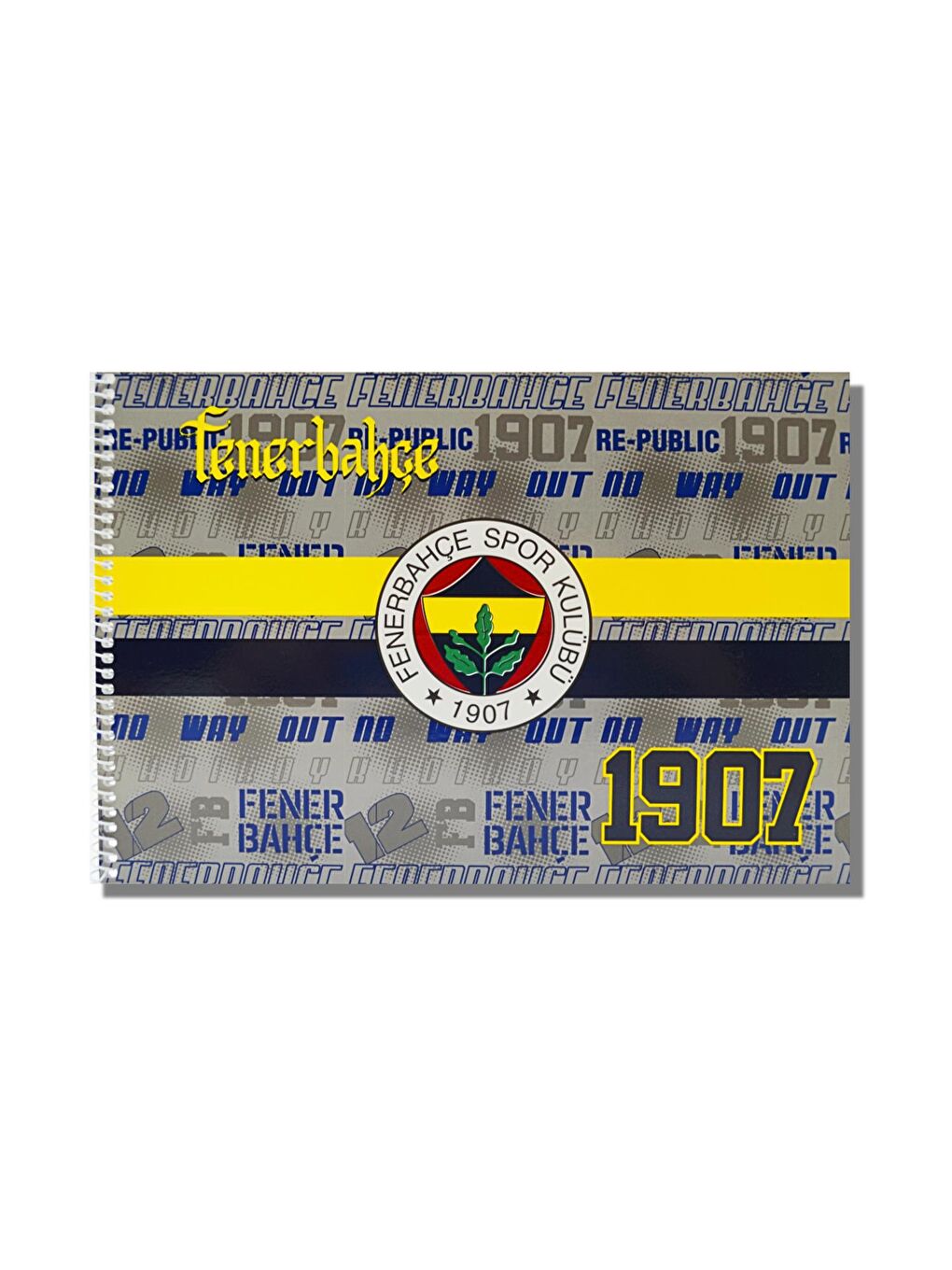 Timon Lacivert-Sarı Fenerbahçe 17x24 15 Yaprak Karton Kapak Spiralli Resim Defteri (463636) - 2