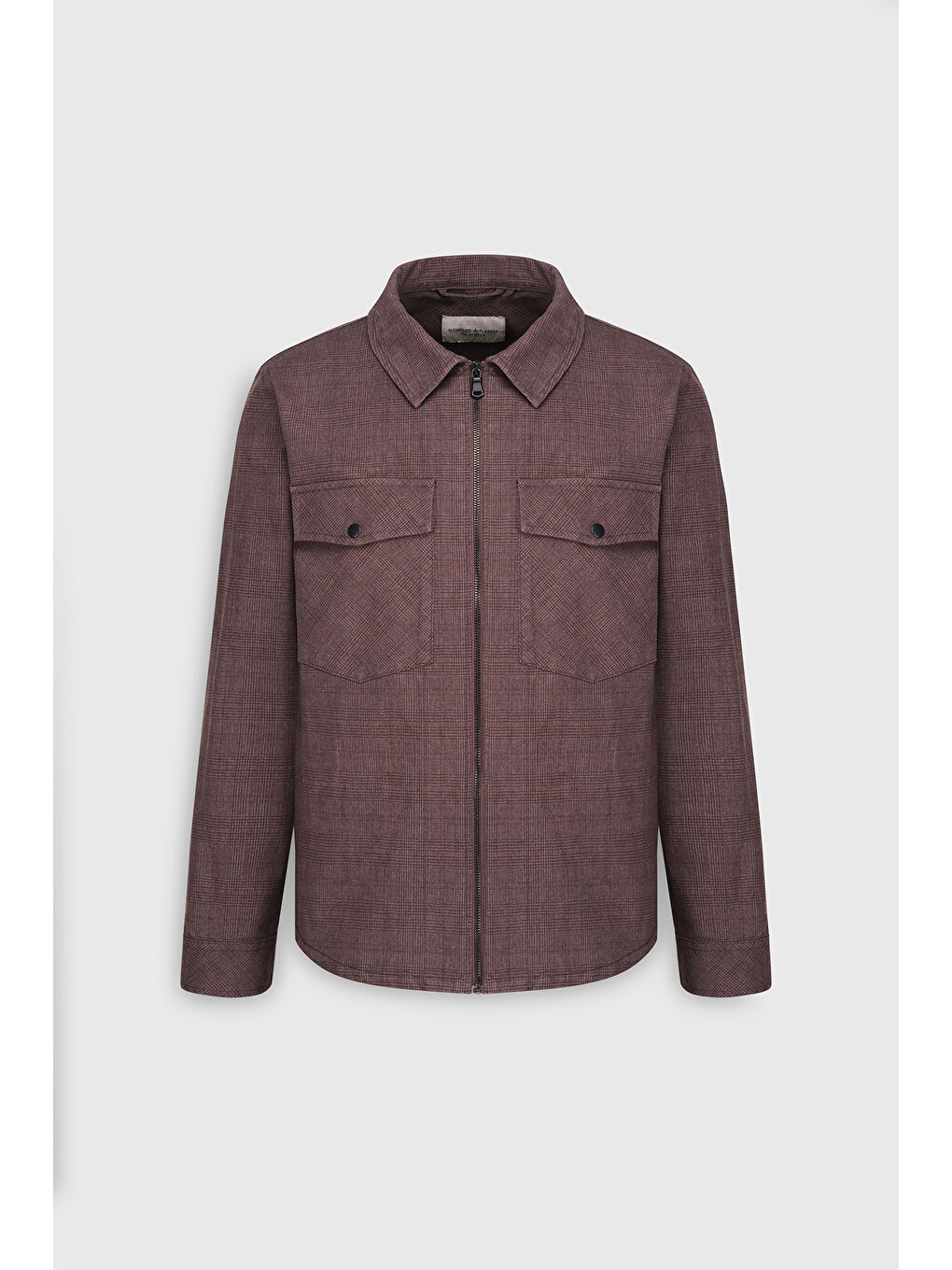 Erkek Kahverengi Standart Fit Normal Kesim Pamuklu Yan Cep Gömlek Ceket-7