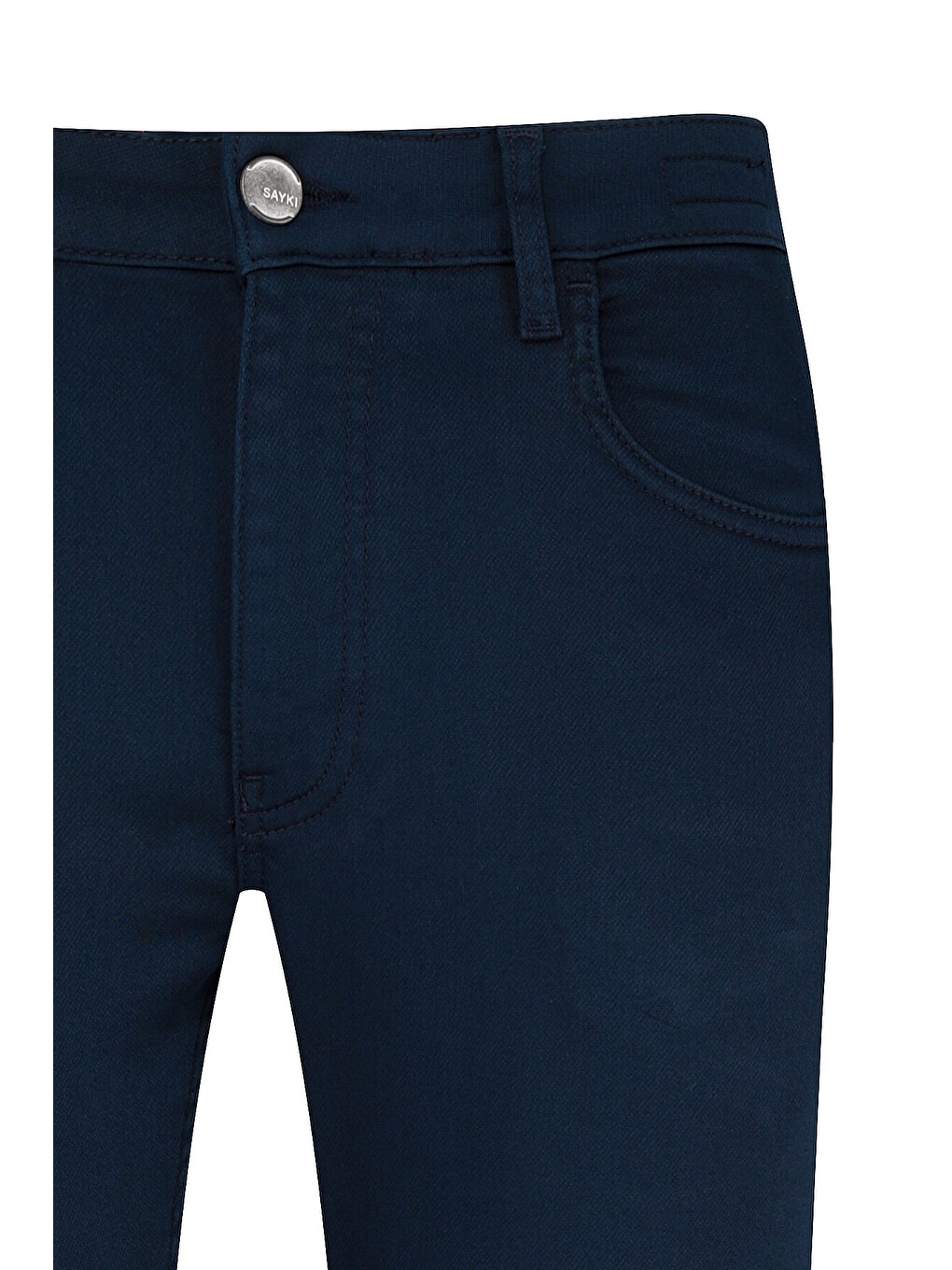 Lacivert Slim Fit Pamuklu 5 Cep Kanvas Pantolon-1