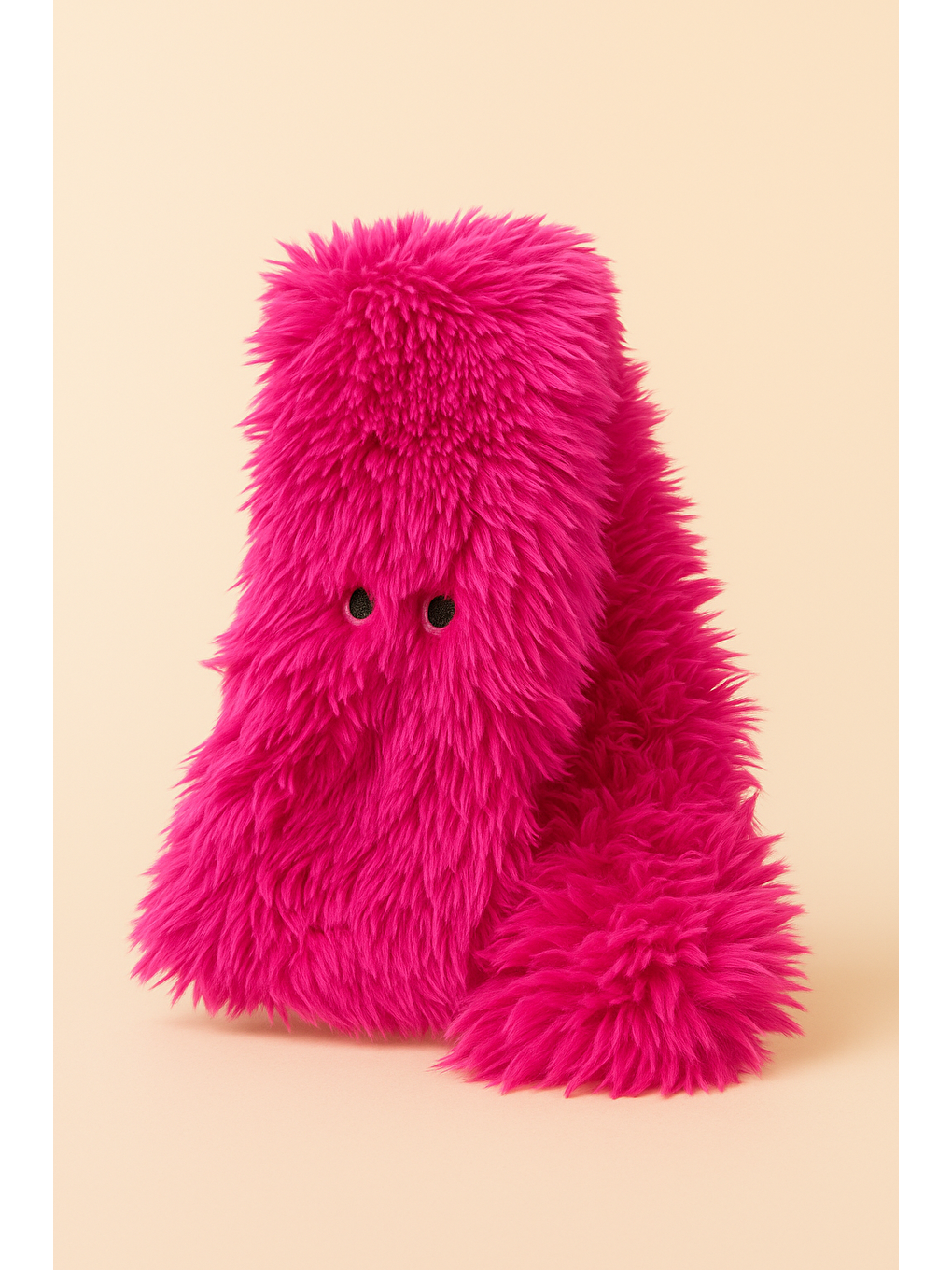 Göz Nakışlı Pelüş Atkı Pembe-1