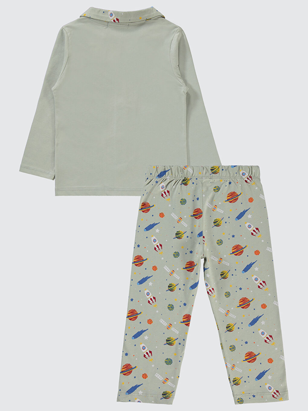 Boys Erkek Çocuk Pijama Takımı 2-5 Yaş Gri-1