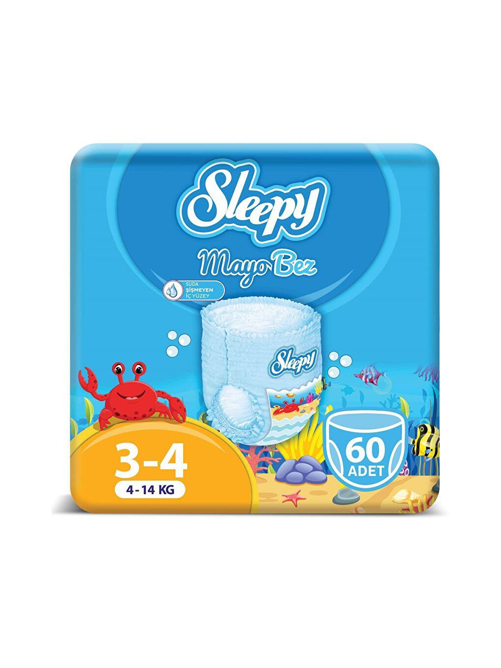 Sleepy Beyaz 3'lü Paket Mayo KÜLOT Bez 4 Numara Maxi 20x3 (60 Adet)