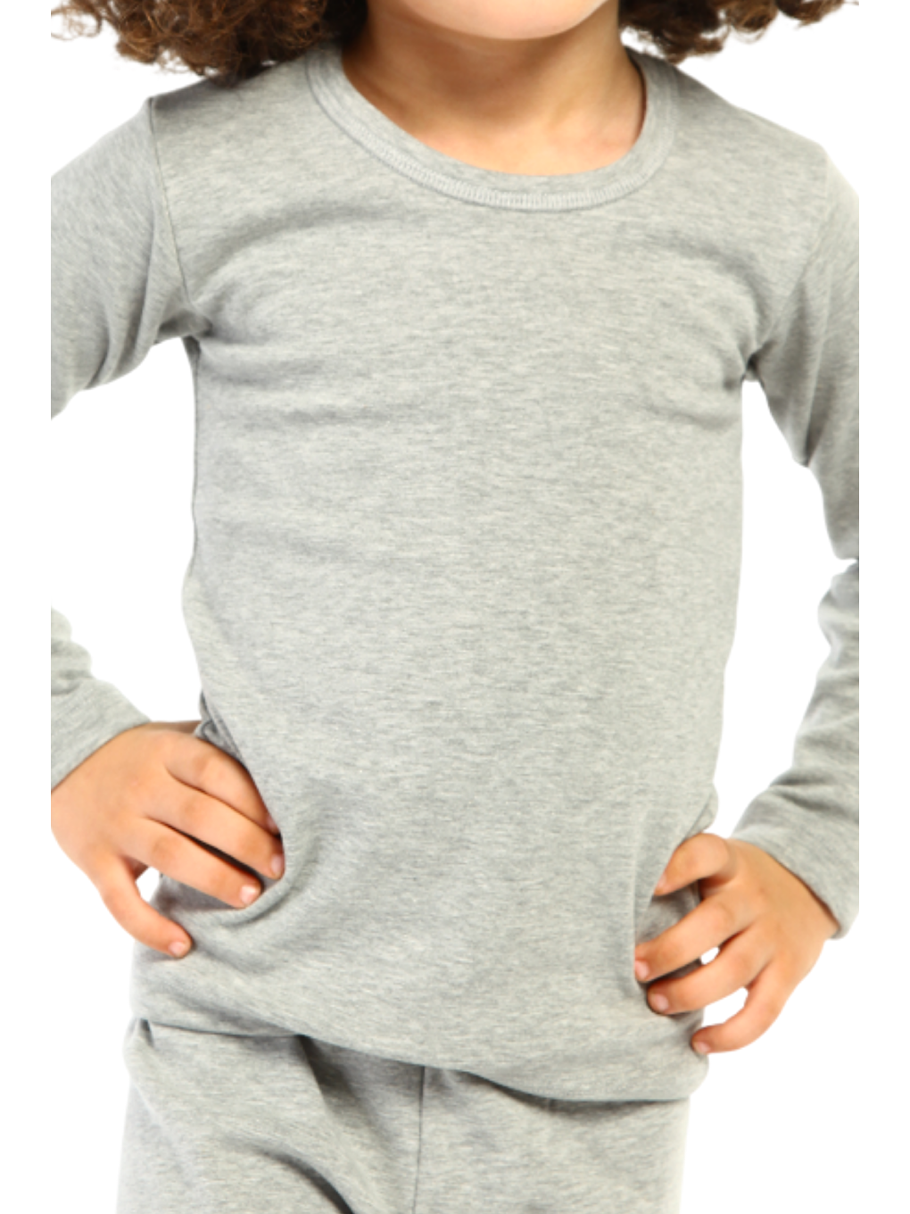 Gri Kız Çocuk Uzun Kol Termal Üst İçlik 6490