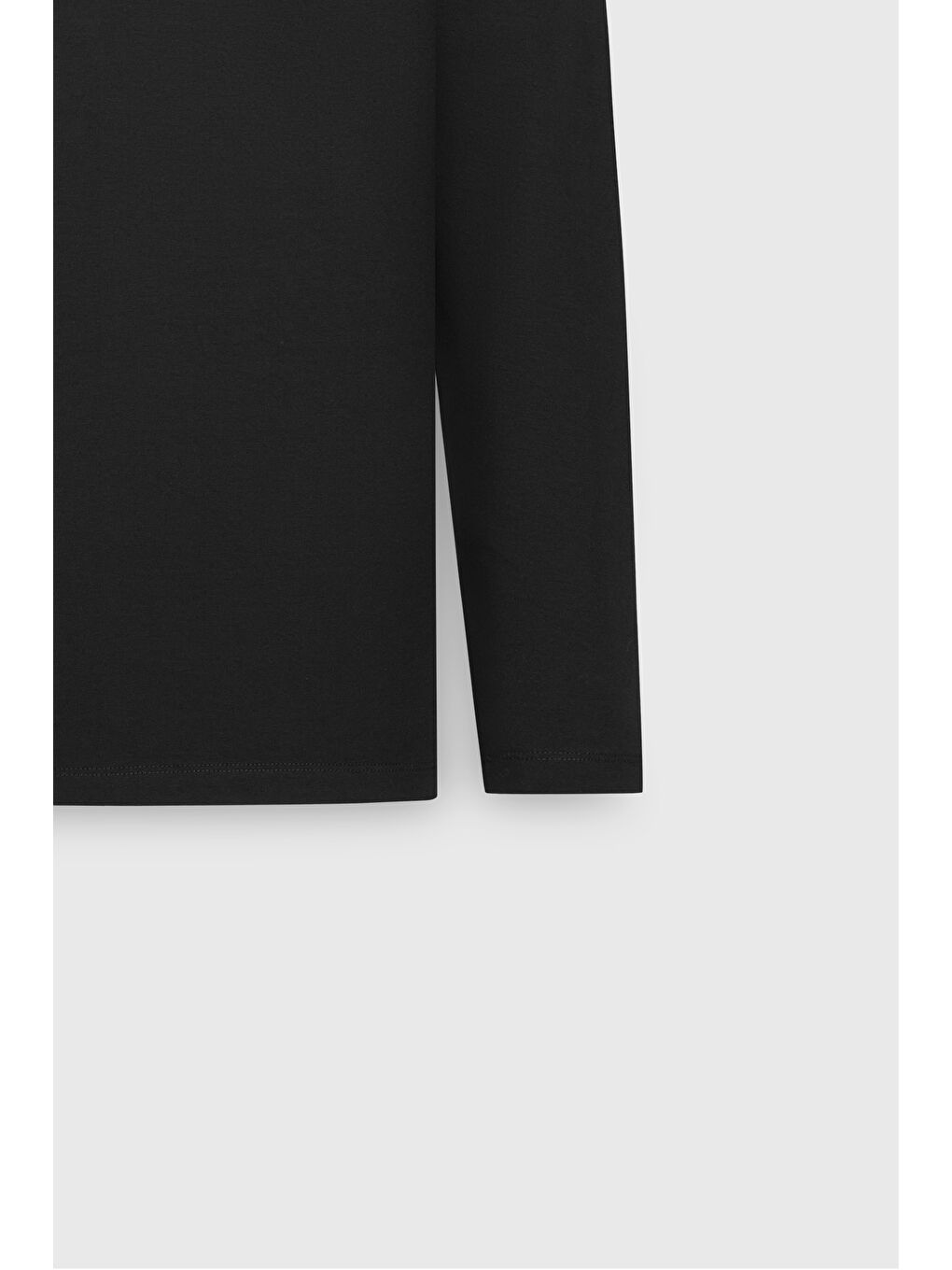 Erkek Siyah Pamuklu Slim Fit Dar Kesim Uzun Kollu Esnek Polo Yaka Tişört-7