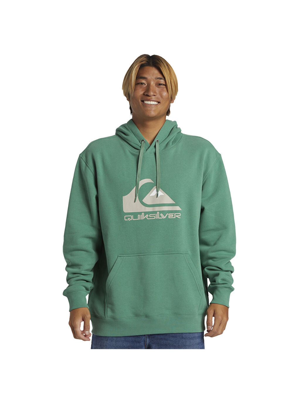 Haki Big Logo Hoodie Erkek Yeşil Kapüşonlu Sweatshirt