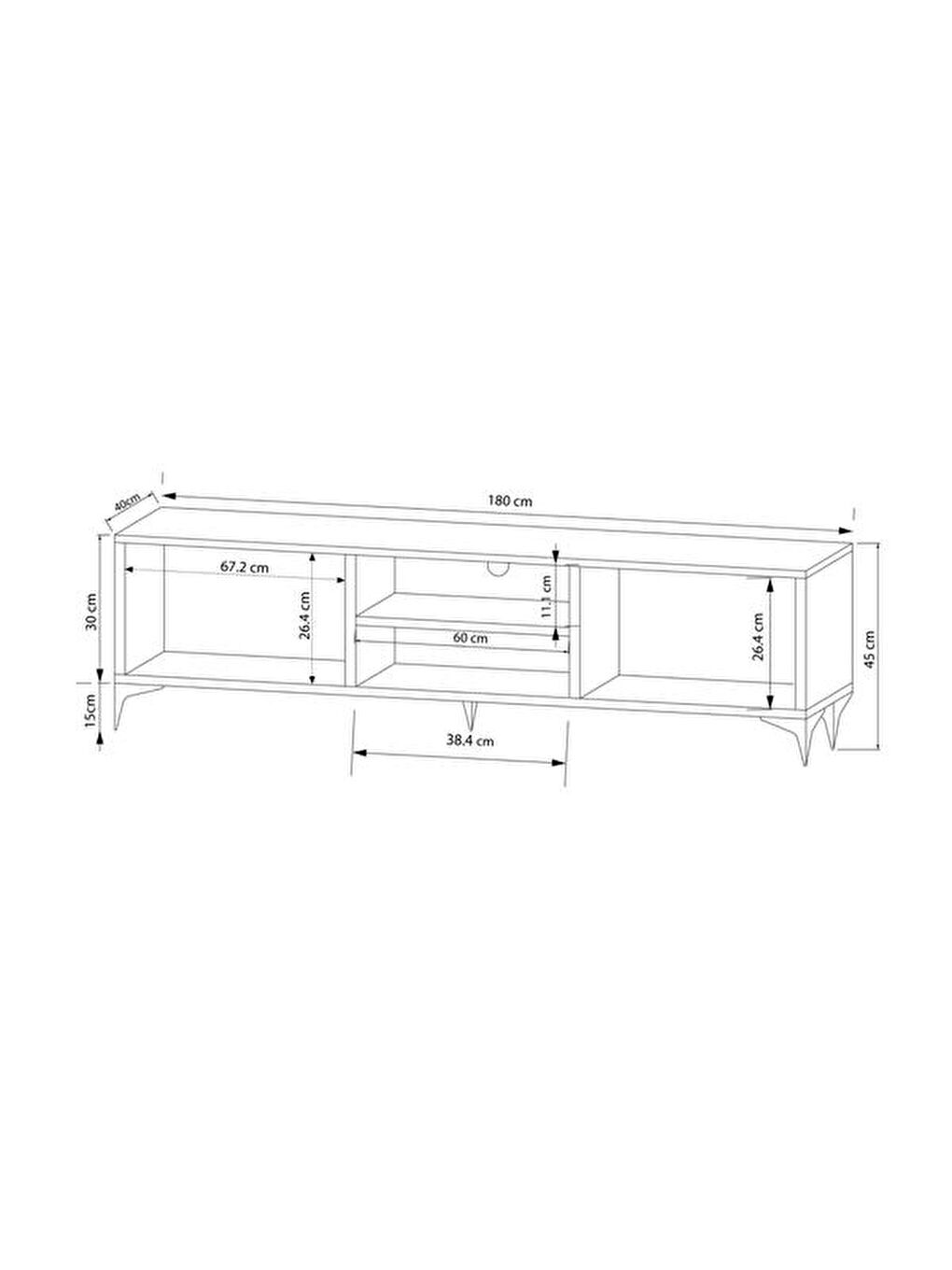 Kahverengi Nova Tv Ünitesi - Atlantik Çam-4