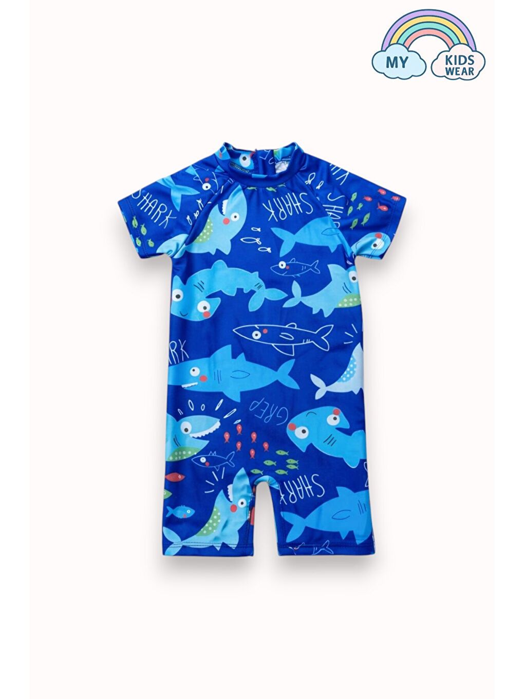 Pembe Erkek Çocuk Deniz Kombini 3’lü Set – Mayo, Havlu ve Bone 12582-2